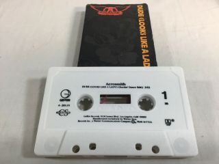 Aerosmith Cassette Single Dude Looks Like A Lady Rare Remix Geffen 1987