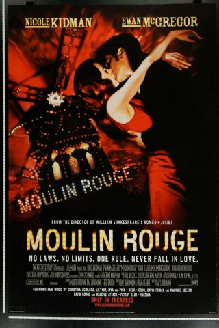 Moulin Rouge 27x40 Ds Rare Movie Poster Int.  Version 2001 Nicole Kidman