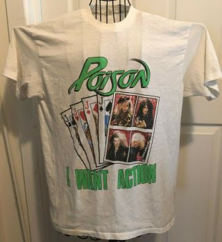 Poison I Want Action Ultra Rare Vintage T - Shirt 