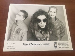 The Elevator Drops Indie Group Rare Press Photo - 10 X 8 Time Bomb Recordings