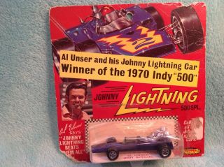 Vintage Rare Johnny Lightning Topper Al Unser Indy Special Indy Card Bp