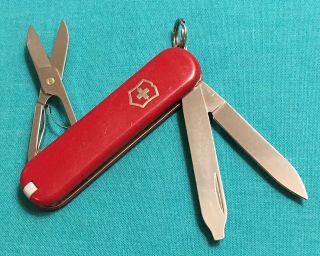 RARE Victorinox Swiss Army Pocket Knife - Red Classic SD Cow Design - Multi Tool 2