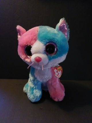 Ty Beanie Boo Fiona The Cat 9 " With Tag Rare Justice Exclusive