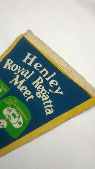 Ext rare 1959 henley royal regatta flag pennant camping members badges linen uk 2
