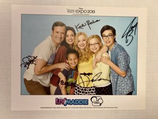 Disney Channel D23 Expo Liv And Maddie Cast Autographed Dove Cameron Rare