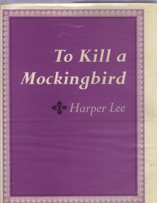 To Kill A Mockingbird By Harper Lee (1960/rare Large Type Edition/hcdj)
