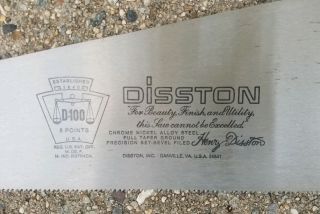 RARE Vintage Henry Disston Aluminum & Wood Handle Saw PORTER ERA D - 100 2