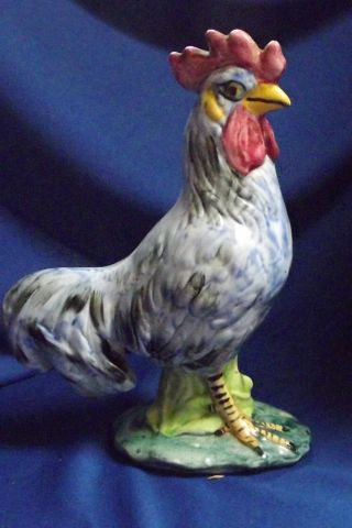 Stangl Rooster 3445 - Rare Color Gray - 9 1/2” Tall