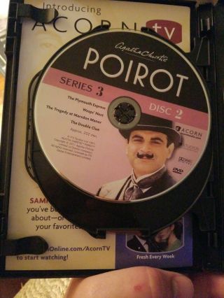 Acorn Agatha Christie ' s Poirot Series 3 DVD Rare OOP 5