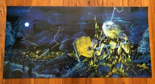 Iron Maiden Live After Death Rare Promo Double Sided 24 X 12 Poster Flat 