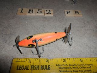 T1852 Pr Antique Wooden Fishing Lure Early Smithwick King Snipe Rare