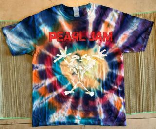 Pearl Jam Tour T Shirt Large Tie Die Vintage Perfect 
