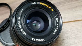 MINOLTA MD W.  ROKKOR - X 35mm f2.  8 LENS for mirrorless cameras JAPAN rare 6