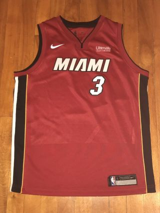 Nwt Rare Miami Heat Wade Jersey With Ultimate Software Patch (2017 - 2018 Season)