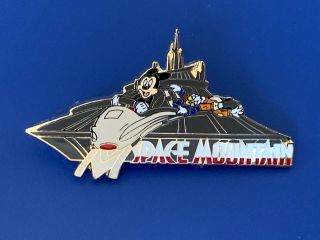 Disney Pin - Mickey - Donald Duck - Goofy On Space Mountain Attraction - Rare