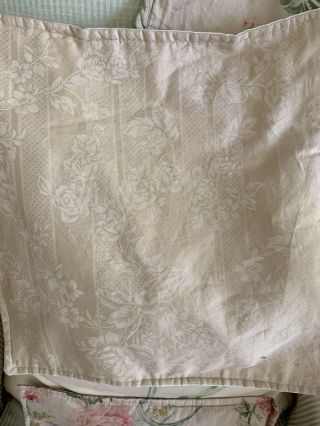 Full/ Queen Ralph Lauren Therese Comforter Shabby Sateen Pink Roses Iris RARE 5