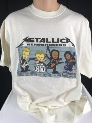 Vtg Metallica Headbangers T Shirt Tee Xl Rare 2003 James Lars Kirk Robert Tour