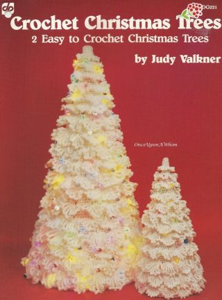 Christmas Trees,  Demis Easy Crochet Pattern Booklet Dg221 By Judy Valkner Rare