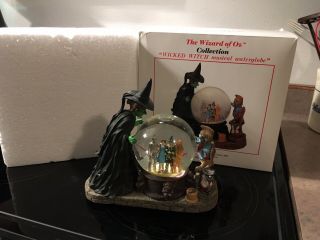 Rare Wizard Of Oz Snow Globe Wicked Witch And Monkey Music Box Dave Grossman Iob