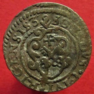 Sweden Livonia 1639 Queen Christina Riga Solidus Medieval Silver Coin,  Rare
