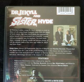 Dr.  Jekyll and Sister Hyde (DVD,  2001) Rare OOP Hammer Films 100 Guaranteed 4
