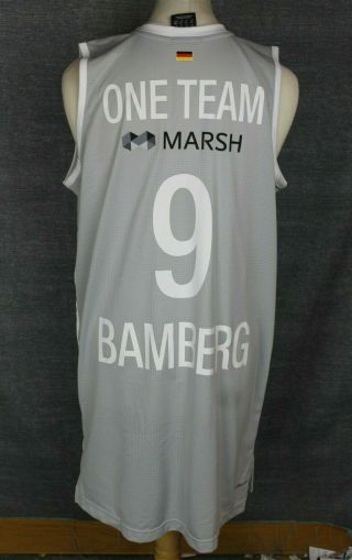 9 Brose Baskets Bamberg Basketball Jersey Adidas Size Lt Rare Match Player Worn