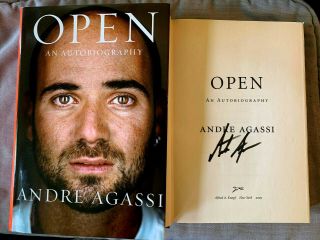 Andre Agassi Autographs Open 2009 Rare Signed Growing Up In Love Tennis Memoir
