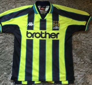 Manchester City Man City 1998 Playoff Final Away Shirt Size M Kappa Rare Item