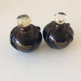 Vintage RARE Dior Poison 1/2 oz 15 ml 2 Bottles One 2/3 Full Esprit de Parfum 4