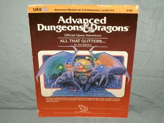 Ad&d 1st Edition Adventure Module - Uk6 All That Glitters.  (rare And Vg)