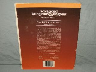 AD&D 1st Edition Adventure Module - UK6 ALL THAT GLITTERS.  (RARE and VG) 3
