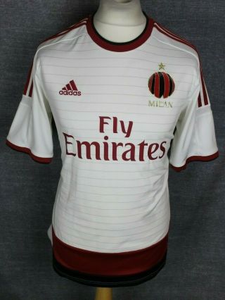 Ac Milan Away Football Shirt 14 - 15 Rare Adidas Mens Large