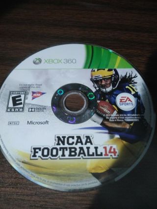 Ncaa Football 14 Microsoft Xbox 360 Disc Only Rare