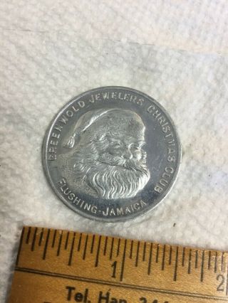 Rare Vintage $1 Santa Claus Token Medal Greenwold 