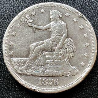 1876 S Trade Dollar Rare $1 Xf Det.  19488