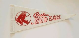 Vintage 1960s Boston Red Sox Collegiate Felt Pennant Rare Mlb Memorabilia