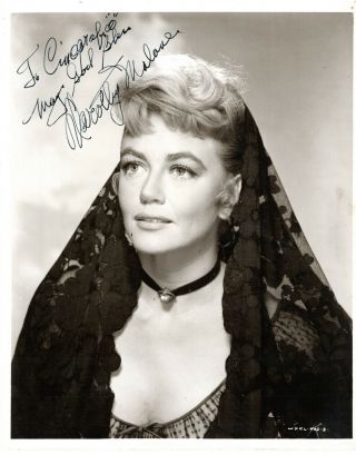 Oscar Winner Actress Dorothy Malone,  Rare Vintage Signed Studio Photo.