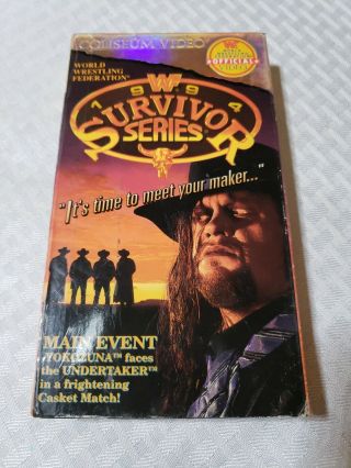 Wwf Survivor Series ‘94 (vhs,  1994) Wcw Wwe Nwo Coliseum Video Undertaker Rare