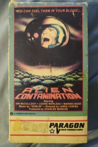 Alien Contamination - Vhs 1982,  Rare Paragon Video Label,  Horror