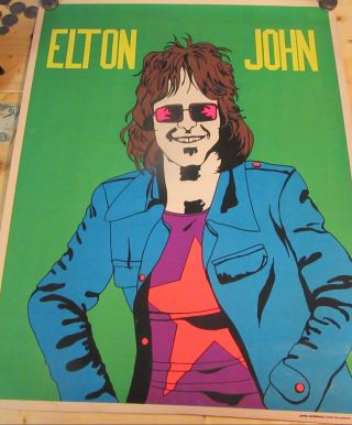 Rare Elton John Poster Artwork 1970 