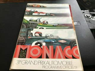 Monaco Formula One - - 1973 - - Grand Prix - Programme - - 2/3 June 1973 - - - Rare