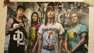 Pierce the Veil Autographed 18 X 24 Inch Poster 2010 RARE Rock Metal Scene Music 4