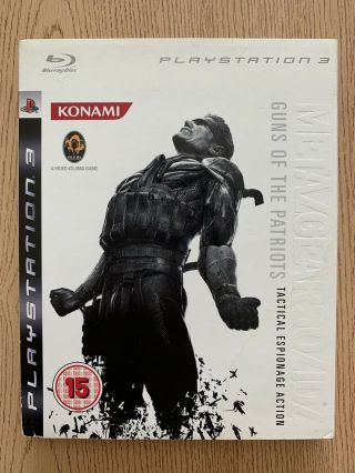 Rare Limited Edition Embossed Metal Gear Solid 4 Ps3 Playstation Sleeve,  Game