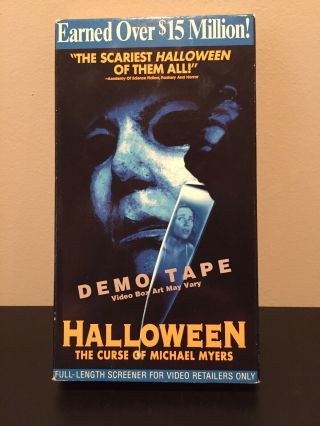 Halloween 6: The Curse Of Michael Myers Vhs Demo Tape Screener Rare