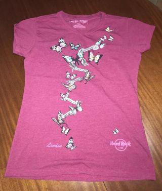 Spice Girls Official Hard Rock Cafe Pink T - Shirt Very Rare & Very Collectable
