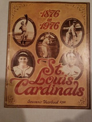 Vintage 1976 St.  Louis Cardinals Official Souvenir Yearbook Rare Mlb Baseball