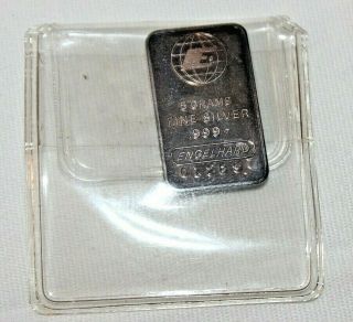 Engelhard 5 Grams Fine Silver.  999,  Rare Bar Low Mintage Package