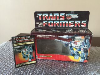 1984 G1 Transformers Mirage Box Only.  (rare Early Usa Box) And Instructions Wow