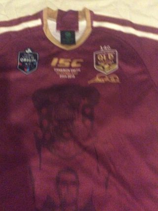 Rare Cameron Smith Queensland ISC Rugby League Shirt Size 3xl 4