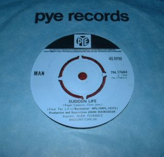 Man Sudden Life 7 " 1969 Pye 1st Press Rare